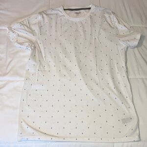 Old Navy White Anchor Print T-Shirt, Medium (Men’s)